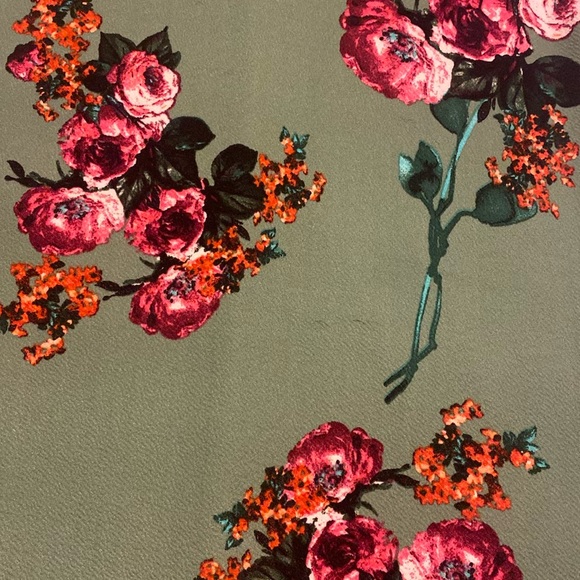 Piphany ruffle sleeve floral midi dress - Picture 3 of 6